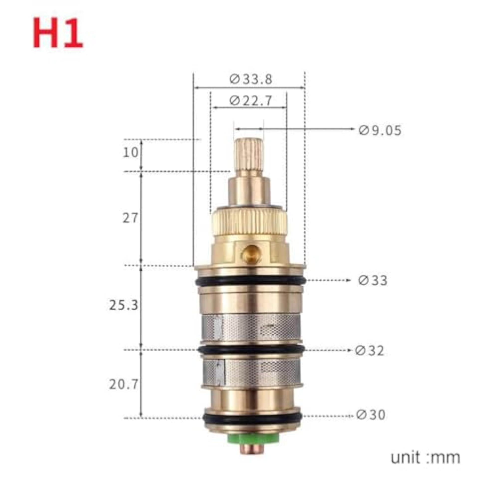 Brass Thermostatic Cartridge Valve for Bathroom